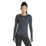 Adidas Women's Geometric Slim Fit T-Shirt (HY3214_Black