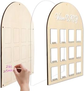 My First Year Photo Board - 3 Layers with Acrylic Protection, Track Weight & Height! 12 Month 2''x3'' Picture Frame for Baby One Year Newborn to 1st Birthday, Welcome Baby Sign Decor Keepsake Gifts