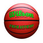 WILSON Evolution Indoor Game Basketball, Green, Size 7-29.5"