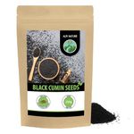 Whole black cumin (250g, 8.8 oz), Nigella seeds, Kalonji, 100% natural black cumin seeds, natural black caraway seeds without additives, vegan