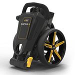 PowaKaddy Unisex Micra Push Cart Golf Trolley - Gun Metal/Yellow - One Size