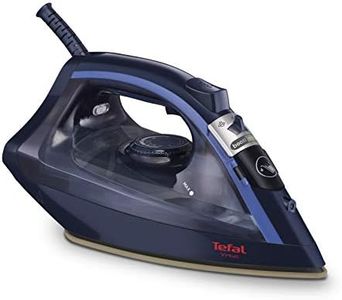 Tefal Virtuo FV1739 Plancha de vapor 2000 W y con golpe de 90 gr/min - No necesita configuración, vapor continuo de 24 gr/min con suela cerámica, anti-cal y anti-goteo - Para todo tipo de ropa, Blanco