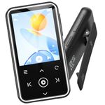 AGPTEK 64GB MP3 Player with Clip, 1.8 inch Bluetooth 5.3 Music Player with FM Radio, Voice Recorder for Sport Running, Supports up to 128GB TF Card, Model: M2, White