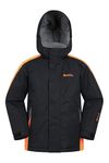 Mountain Warehouse Raptor Kids Ski Jacket, Boys & Girls Snow Coat Black Kids 5-6 Yrs (104-116 cm)