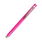 TruGlide Mesh Fiber Stylus with Microfiber Knit Tip for All Capacitive Touch Screen Tablets, iPad, and Smartphone (Pink with Silver Clip)