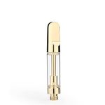 LTQ 5 pcs Refillable Glass Cartridge Gold Tip cbd Vaping 1.0ml 2.0mm Intake Hole Starter Kits for CBD Oil THC Compatible 510 Thread Battery No Nicontine