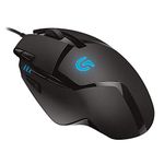 Logitech G402 Hyperion Fury USB Wired Gaming Mouse, 4,000 DPI, Lightweight, 8 Programmable Buttons, Compatible for PC/Mac - Black