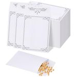 100 Pcs Small White Envelopes, Self Adhesive Kraft Paper Seed Envelopes, Coin Envelopes Money Envelopes for Packing or Storing Small Items Wages, Coins, Stamps, Beads or Seeds (6*10cm/2.4*3.9inch)