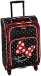 American Tourister Disney Softside Luggage with Spinner Wheels, Mickey Mouse Pants, 21-Inch, Minnie Mouse Red Bow, Carry-On 21-Inch, Disney Softside Luggage with Spinner Wheels