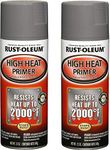 Rust-Oleum 249340 Automotive 12-Ounce High Heat Primer Spray Paint, Gray (12 oz. 2-Pack)