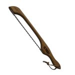 BREAD SLICER ISLICE.ca Serrated Bread Knife - Solid Oak Bow Bread Cutter for Homemade Bread - 17 inch - Easy Grip Handle For Slicing Bagels, Sourdough Loaf, Baguette - Premium Kitchen Gift