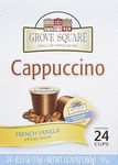 Grove Square Cappuccino Cups, French Vanilla, Single Serve Cup for Keurig K-Cup Brewers, 24 Count (Pack of 2)