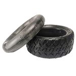 Electric Scooter Tyre, 10inch Solid Tyre, Inner Tubes Tires, Puncture Proof Scooter Rubber Tire, Front/Rear Tire, Replacement Wheel, 85/65-6.5, Inner tube + outer tube & Curved