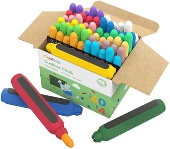 ciAmore Dustless Colored Chalk with Holder, 60PCS Chalks Stick Bulk with 4PCS Holder for Chalkboard Blackboard Kids Drawing Washable Non-Toxic
