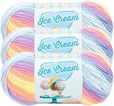 (3 Pack) Lion Brand Yarn Ice Cream 