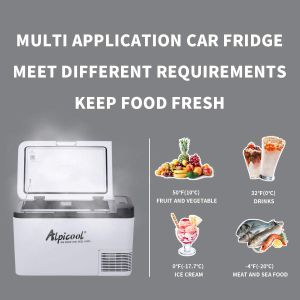 Alpicool 25L Portable Car Fridge Freezer – 12V Compressor, -20℃ to 20℃
