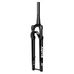 EVOSID 700C Road Bike Fork Suspension 100 * 12MM Rock Shox Air and Oil Shock Absorber Tapered Off-road Disc Brake Fork Gravel Bike (Glossy UD WHITE LOGO)