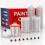 SICOPRO Disposable Paint Cups, 50 Sets Cups and Liners 22 Ounces 650ml, Automotive Paint Mixing Cup with Filters Lids