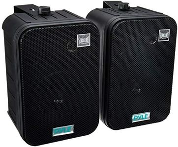 Pyle Home PDWR50B 6.5-Inch Indoor/Outdoor Waterproof Speakers (Black) (Pair)