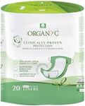 Organyc 100% Certified Organic Cotton Baby Diaper Liner Fits all brands diapers, 20 count