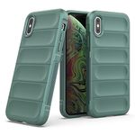 Zapcase Back Case Cover for iPhone X/iPhone Xs | Compatible for iPhone X/iPhone Xs Back Case Cover | Matte Case | Liquid Silicon Case for iPhone X/iPhone Xs with Camera Protection | Dark Green