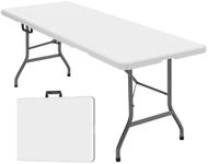 6ft Plastic Folding Table, Outdoor 