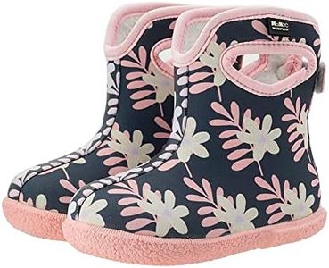 MCIKCC Toddler Unisex-Child Walking Shoes Fleece Lind Waterproof Rain Boots Lightweight Printed Dinosaurs Baby Boot with Adjustable Handle