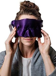 Victoria's Lavender Luxury Aromatherapy Lavender Eye Mask Pillow - Lavender Eye Pillow for Hot or Cold Applications, Weighted Eye Mask, Chilled or Heated Eye Mask, Silk Eye Mask (Colors May Vary)