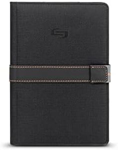 Solo New York Metro Universal Fit Tablet/eReader Booklet, 5.5" to 8.5", Black/Orange