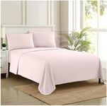 Sweet Home Collection 1800 Thread Count Bed Set Egyptian Quality Brushed Microfiber 3 Piece Deep Pocket Sheets Twin Pale Pink