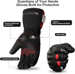 SNOW DEER Heated Motorcycle Gloves – Rechargeable Electric Winter Riding