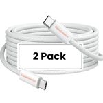 CableCreation USB C to USB C Cable 10FT [2-Pack] 60W USB C Braided Fast Charging Type C Charger Cord Compatible with iPhone 15 Pro Max Plus Galaxy S24 S23 Note 20 iPad Pro Air Mini MacBook Air