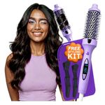 Bombae Thermal Blowout Round Brush | 72H Styling Hold | Pro Blowout Styler | Volumiser, Straightener & Curler | 5 Heat Settings (130–210°C) | Ceramic Barrel | Digital LED | Hairplay