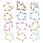 Scettar 12 Pcs Tangle Fidget Toy, Tangle Toy, Fidget Toys, Stress Relief Finger Toys, Twisted Decompression Toy Tangle Fidget Toy for Adh for Sensory Fidgets to Improve Focus and Concentration