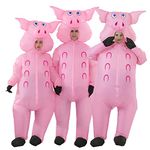 JASHKE Inflatable Costume Pig Costume Inflatable Halloween Costumes Fancy Dress for Adult (1pcs)