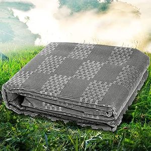 Weisshorn 5 x 2.5m Picnic Blanket, Floor Mat Outdoor Picnics Rug Camping Tarp Caravan Mesh Mats Annex Matting Ground Sheet for Hiking Travel Beach Garden, Heavy Duty UV Treated with Carry Bag Grey