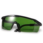 Laser Safety Glasses, IPL 200-2000nm Laser Glasses Eye Protection for Laser Hair Removal Treatment and Laser Engraving (Green)