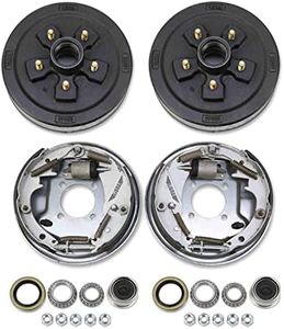 LIBRA Trailer Hub Drum Kits 5 on 4.5" B.C. w/10"x2-1/4" Hydraulic Free Backing Marine Brakes for 3500 Lbs Axle