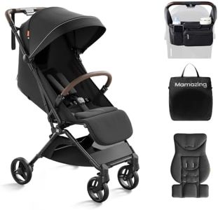 MAMAZING Lightweight Baby Travel Stroller with Organizer & Cushion–Mom’s Choice Gold Award Winner, Compact & Airplane-Friendly, One-Handed Folding Design, 11.6 lbs, Perfect for Toddlers, Jet