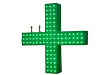 SANLITES LED PHARMACY SIGNAGE Sign Board for Medical Shop & PHARMACY-FLASHING-18 X 18- Flange Wall MOUNTABLE-Store Front-pixel led