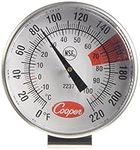 Cooper-Atkins COOPER - 123186 2237-04-8 Stainless Steel Bi-Metal Espresso Milk Frothing Thermometer, -10 to 104°C