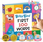 DITTY BIRD First 100 Words | Interactive Books for Toddlers 1-3 | Educational Sound Books for 1 Year Old with Songs, Sounds and Fun Facts | Improve Vocabulary Skills