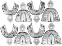 Dental Impression Trays 8 Small Medium Large and Extra Large Pairs Stainless Steel by Wise Linkers USA