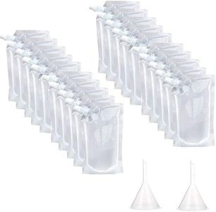 20 Pcs Plastic Flasks Reusable Drink Juice Pouches with Spout Concealable Drinking Flasks Bags Sneak Water Bottle 250ml