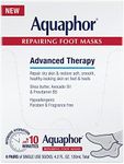 Aquaphor Repairing Foot Masks, Moisturizing Socks for Dry Feet, Hydrating Foot Care Treatment with Avocado Oil and Shea Butter, Pack of 6