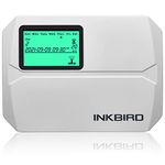 Inkbird Smart WiFi Sprinkler Controller, 8 Zones Indoor Automatic Irrigation System, Built-in Non-Volatile Memory, App Monitoring, Seasonal Adjust and Rain Sensor, with Weatherproof Cover