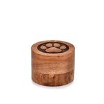 EDHAS Acacia Wood Decorative Urns Funeral Cremation Urn for Ashes for Dogs, Pet Urns for Cats (8.89cm x 8.89cm x 6.35cm)