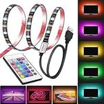 Led Strip Lights 6.56ft for 40-60in TV USB Backlight Kit with Remote, 16 Color 5050 Bias HDTV （24Key Remote）