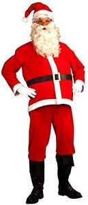 Nicky Bigs Novelties Adult Cheap Santa Claus Suit Costume 5pc Set Christmas Pub Crawl Suit Outfit