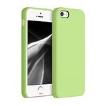 kwmobile Case Compatible with Apple iPhone SE (1.Gen 2016) / iPhone 5 / iPhone 5S Case - TPU Silicone Phone Cover with Soft Finish - Green Tomato